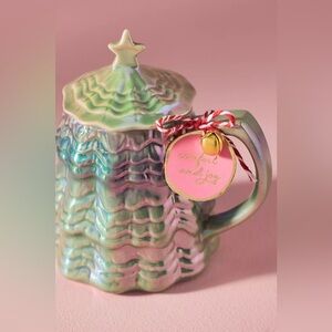NWT - Anthropologie Merry Luster Tree Stoneware Mug